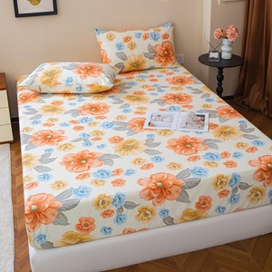 Custom Polyester/Cotton Flat <b>Sheet</b> <b>King</b> & Queen <b>Size</b> Soft Breathable 300tc Deep Pocket All-Season Plain OEM Wholesale Set - Product Image 2