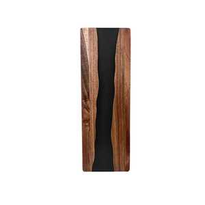 Planche à découper rectangulaire en bois avec résine époxy rouge, plateau de service pour charcuterie et fromages, planche de cuisine - Product Image 2
