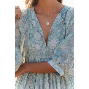 ชุดเดรสคลุมท้องสไตล์อินโดเวสเทิร์น แบรนด์ Amorzinho ทำมือจากผ้าฝ้ายพิมพ์ลาย ความยาวปานกลาง ดีไซน์เนอร์ สวยเก๋ สวมใส่สบาย เป็นมิตรกับสิ่งแวดล้อม ผลิตจากวัสดุธรรมชาติ - Product Image 6