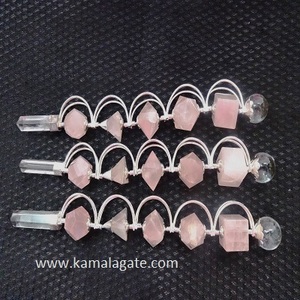 Juego de Varitas Curativas de Piedras Preciosas Geométricas con Piedras Semipreciosas Pulimentadas para Equilibrio de Chakras y Feng Shui, Gujarat Kamalagate.com - Product Image 4