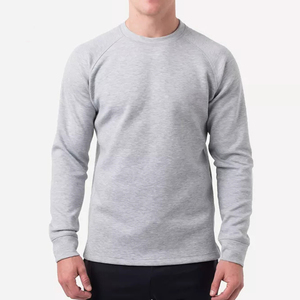 Custom <b>Grey</b> <b>Sweatshirt</b> <b>Men</b> Streetwear Drop Shoulder Pullover Oversized Heavyweight Cotton Fleece Blank Crewneck Unisex Loose Fit - Product Image 3