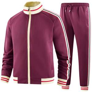 Conjunto Deportivo de Invierno para Hombre, Más Vendido, Color Sólido Personalizado, Nuevo Diseño de Dos Piezas, Talla Grande, Transpirable, Algodón/Poliéster, Protección UV - Product Image 1
