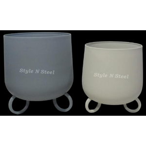 Jardinière sur pied en métal thermolaqué, durable, multi-usages, pour l'intérieur et l'extérieur, avec drainage - Product Image 3