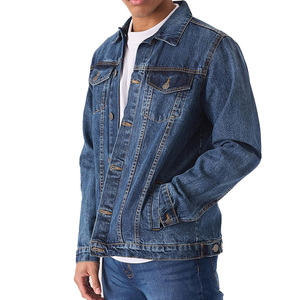Men's Stonewashed Denim Jacket Button Fly Closure Casual Style Loose Fit 100% Cotton Woven Fabric Breathable Windproof Autumn - Product Image 3
