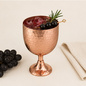 Luxury Pure Copper <b>Wine</b> Glass Stemware Hand-Hammered Metal <b>Goblet</b> For Party Events And Wedding Decorative Tableware On Sale - Product Image 4
