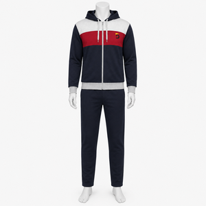 Conjunto Deportivo para Hombre con Capucha en Blanco y Negro, Pantalones Deportivos de Manga Larga, Ropa Casual de Otoño con Logotipo Frontal - Product Image 1