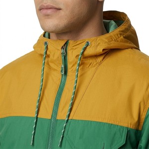Chaqueta Anorak para Hombre en Verde y Color Mostaza, Ligera, con Capucha, Cortavientos, Estilo Casual para Exteriores - Product Image 4
