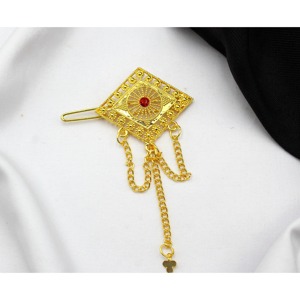 Pasador de pelo chino chapado en oro para mujer, horquilla de buena suerte, horquillas para moño de pelo para niñas antiguas, palillos, joyería para el cabello Hanfu Vintage - Product Image 6