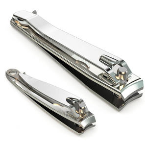 Coupe-ongles professionnels en acier inoxydable argenté avec lime à ongles, grand coupe-ongles pour salons de manucure, durable pour les doigts - Product Image 2