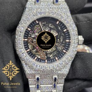 Montre mécanique incrustée de diamants, cadran squelette, bracelet, montre-bracelet, bijoux de luxe, cadeau - Product Image 1