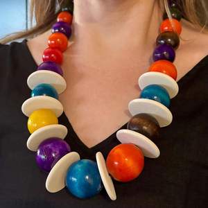 Collier en résine et bois, décontracté et festif, fournitures de perles pour tenues - Product Image 3