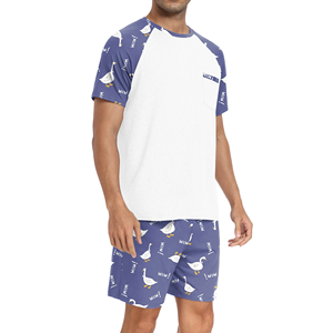 Ensemble T-shirt et short imprimé grande taille pour homme, le plus vendu, écologique, de haute qualité, décontracté et élégant, col rond avec poche - Product Image 2