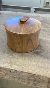 Natural Beech Wood Salt Pepper Shaker Eco-Friendly Dishwasher Safe Round Wooden Gift <b>Box</b> with Custom Logo - Product Image 4