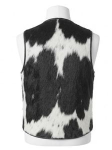 Chaleco de Cuero de Vaca para Hombre, Estilo Vaquero Occidental, con Pelo, para Motociclista - Product Image 4