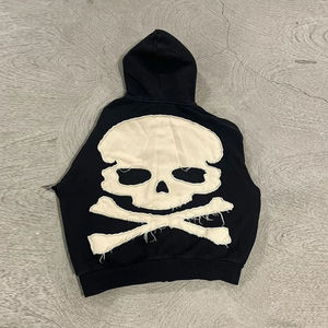 Survêtements streetwear tendance et personnalisés pour hommes, effet usé et déchiré, avec capuche, taille élastique, légers, deux pièces, pour l'hiver - Product Image 5