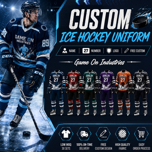 Ensemble maillot et short de hockey sur glace personnalisé OEM ODM, personnalisation gratuite du nom et du numéro du joueur, vêtements de sport d'équipe - Product Image 1