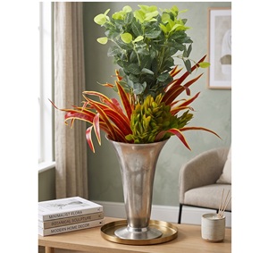 Florero de aluminio Premium Níquel crudo Brillante Niquelado Moderno Lujo Venta caliente Hogar Boda Florero antiguo decorativo - Product Image 1