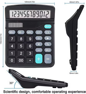 Calculadora Electrónica Estándar de 12 Dígitos con Pantalla LCD Grande, Calculadora de Escritorio Portátil con Batería para Uso Diario Básico en la Oficina - Product Image 2