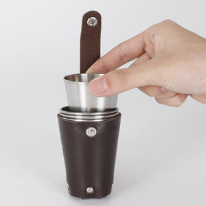 Imra Impex Juego de 4 Vasos de Chupito de 70 ml, Vasos para Beber Vino con Funda de Cuero, Color Personalizado, para Uso en las Cuatro Estaciones - Product Image 6