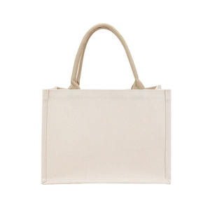 Bolsa de Compras Mediana de Lona de Algodón con Estampado Personalizado Ecológico, Asa Larga y Correa para el Hombro, en Oferta - Product Image 5