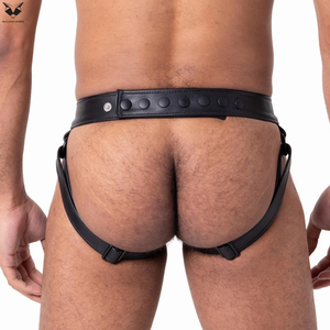 High-Quality Real Leather <b>Men's</b> Briefs Snap-on <b>Pouch</b> Jockstrap Professional Sports & Performance Gear Club Wear Leather Jocks - Product Image 5