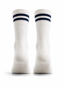 <b>White</b> Crew Woven Eco-Friendly Breathable Anti-Bacterial Quick Dry Anti-Slip Sports <b>Socks</b> <b>Men's</b> Running Basketball Soccer - Product Image 3