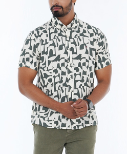 Camisa Casual de Hombre de Primera Calidad, Corte Slim Fit, Satén Estampado, 100% Viscosa, Secado Rápido, Ecológica, Protección UV, Sin Bolsillo, Cuello Clásico - Product Image 5