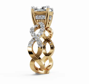 Anillo de Compromiso con Diamante Cultivado en Laboratorio Boundless Love, con un Peso Total de 0.746 Quilates, Adornado con 45 Piedras Brillantes de Corte Brillante - Product Image 2