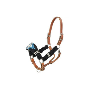 Nylon patterned horse halter Brass hardware for <b>equestrian</b> Nylon halter with design <b>Equestrian</b> use nylon halter - Product Image 2