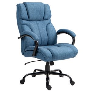 Sedia da Ufficio Direzionale Blu Grande e Robusta da 227 kg, Certificata BIFMA, in Alluminio, con Altezza Regolabile e Ruote Girevoli - Product Image 1