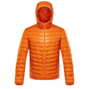 Chaqueta Acolchada con Capucha para Hombre, de Lona de Alta Calidad, con Logotipo Personalizado en el Frente, Abrigo Acolchado Negro Ajustado para Invierno - Product Image 1