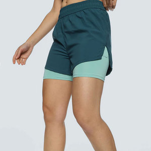 Shorts de Doble Capa para Mujer, Talla Adulto, Ajuste Cómodo, Diseño con Bolsillos Personalizados - Product Image 1