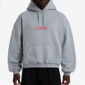 Sweat à capuche unisexe surdimensionné style streetwear, prix OEM abordable, pour l'automne, avec logo personnalisé imprimé, respirant, en molleton 100% coton - Product Image 2