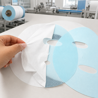 Masque facial en feuille de collagène OEM ODM Y315, patch pour le soin complet du visage, dissolution rapide à la contact avec l'eau