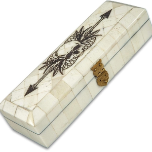 Caja de Almacenamiento Rectangular Hecha a Mano con Incrustaciones de Hueso, Artículo de Decoración para el Hogar para Mujeres y Niñas, Caja de Regalo Premium para Joyería - Product Image 1