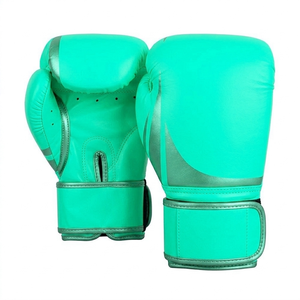 Guantes de Boxeo de Cuero Vacuno Azul con Detalles Dorados, Absorbentes de Humedad, Duraderos, para Entrenamiento en Todas las Estaciones - Product Image 3