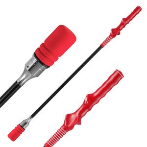 Palo de Golf Portátil de Fibra de Vidrio Rojo, Herramienta de Calentamiento para Principiantes y Profesionales, Mejora el Agarre y la Precisión del Golpe - Product Image 1