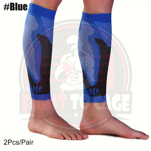 1 paire de manchons de compression élastiques pour les jambes, en maille respirante, options multicolores pour la course et l'exercice, soutien musculaire - Product Image 6