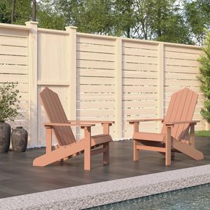 2 pz sedie airondack Patio marrone HDPE - Product Image 1