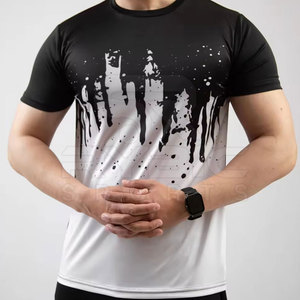 เสื้อยืดคอกลมสตรีทแวร์แบบซับลิเมชั่น ออกแบบโลโก้ของคุณเอง เย็บอย่างทนทาน สำหรับผู้ใหญ่ - Product Image 5