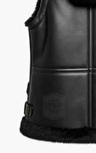 Gilet en cuir de vachette imperméable sur mesure Boomletcorp pour homme, avec fermeture éclair, grande taille, en toile, style streetwear - Product Image 4