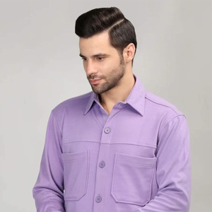 Chemises cargo à manches longues pour hommes, noires, de haute qualité, à séchage rapide, pour la randonnée en plein air, avec poches et boutons. - Product Image 2