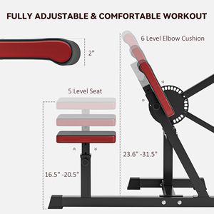 Banco de Ejercicios 2 en 1 Ajustable para Bíceps y Tríceps con Asiento Cómodo y Cojín para Codos para Entrenamiento en Casa - Product Image 5