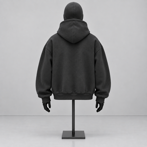Sweat à capuche zippé intégral pour homme, coupe oversize, lourd, style cagoule, streetwear, fabricant OEM personnalisé - Product Image 2