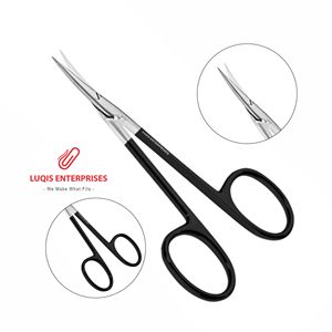 Tijeras Quirúrgicas Curvas Devine Horton Supercut, Instrumento Quirúrgico de Acero Inoxidable con Hoja Serrada - Product Image 1