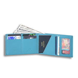 Premium Ocean Genuine Leather <b>Men</b> <b>RFID</b> Guard Bifold <b>Wallet</b> Chain Detail Waterproof Card Holder Handcrafted Everyday <b>Wallet</b> - Product Image 5