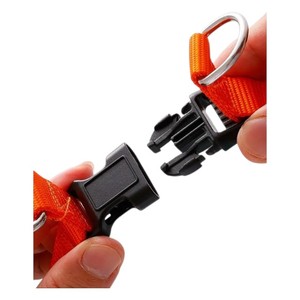 Adjustable Nylon Dog Harness Teal Orange Buckle Closure Simple Style for Dogs - Product Image 3
