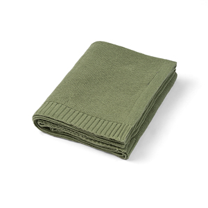 Knitted Solid Color Sage Green Throw Blanket Rectangular Shape Simple Style Wool Acrylic Material <b>Winter</b> Use Folded Home <b>Decor</b> - Product Image 1