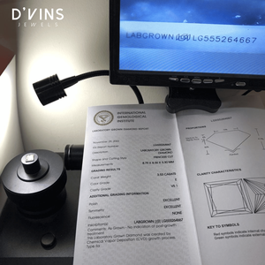 Diamante Blanco Cultivado en Laboratorio de Corte Princesa de 3.98ct de D'Vins Jewels para la Elaboración de Joyas - Product Image 3
