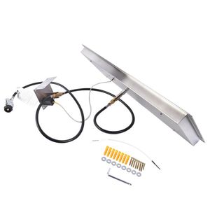 Kit Bruciatore per Focolare a Gas Rettangolare 36x12 in Acciaio Inox per Riscaldamento Interno/Esterno del Patio - Product Image 4